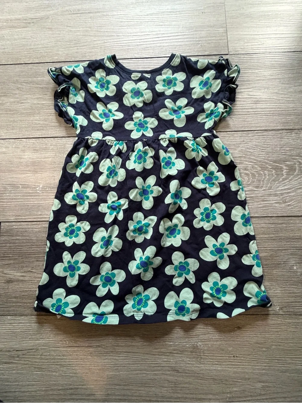 Old Navy Girls 5T Navy Floral Dress